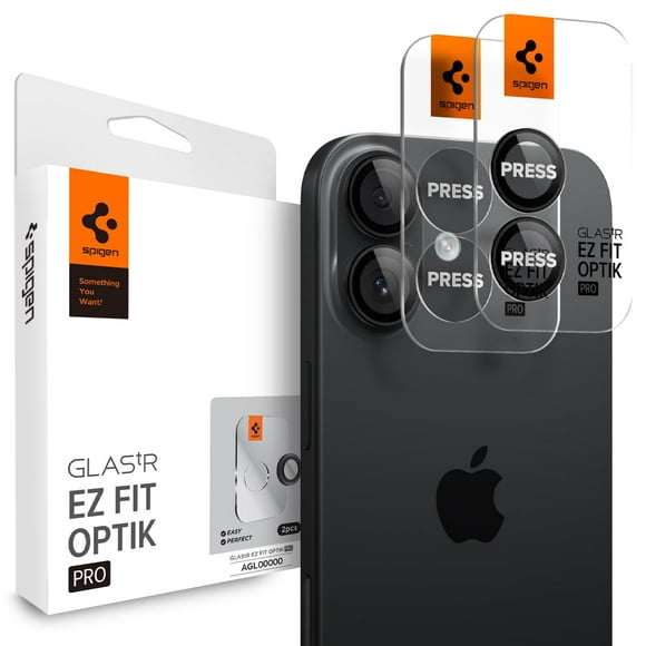 Protector de pantalla para lente de cámara Spigen GlaStar EZ Fit Optik Pro, paquete de 2
