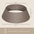 thumbnail image 5 of HOMCOM 27 inch Rustic Christmas Tree Skirt  Plastic Woven Christmas Tree Collar for Party  Holiday   Decoration  Coffee, 5 of 6
