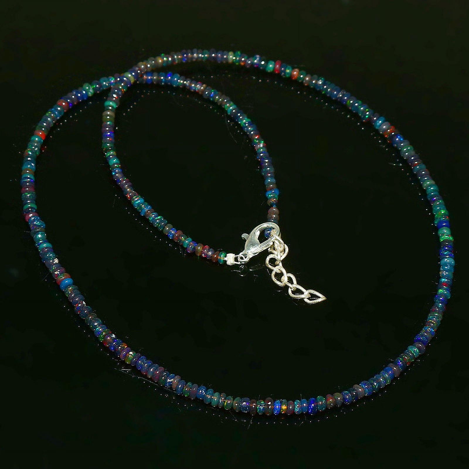 Shyamgems AAA+ Red Fire Ethiopian Opal Smooth Rondelle Beads