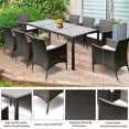 thumbnail image 2 of Gymax 9PCS Patio Furniture Set Dining Brown Rattan Table Chairs Cushions Garden, 2 of 8