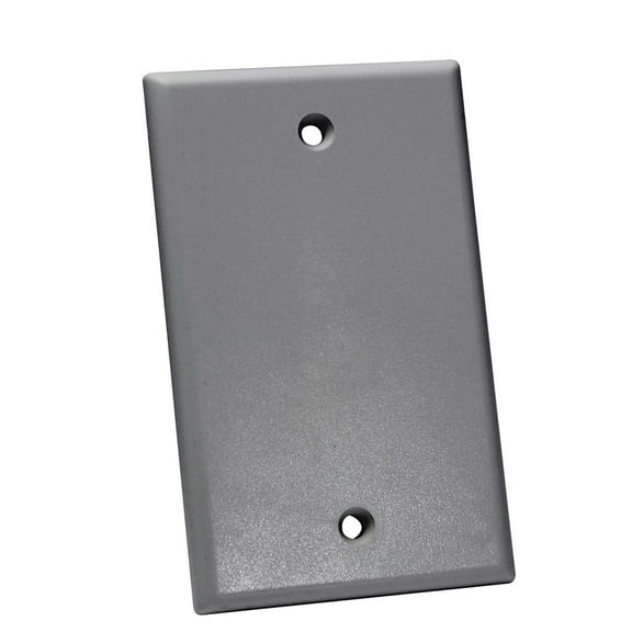 QUEST TECHNOLOGY KEYSTONE WALL PLATE, SINGLE-GANG - BLANK, GRAY