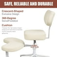 thumbnail image 6 of Height Adjustable ADHD Office Chair, Cross Legged Chair with Backrest and Wheels for Fidgety Sitters(Beige), 6 of 9