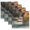thumbnail image 5 of Qxltty Cute Snowman Napkins 20×20in Perfect for Parties Dinners Weddings Cocktail Housewarming Cloth Napkins Set of 6, 5 of 8