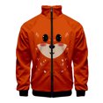 thumbnail image 3 of Chaqueta con estampado 3D de elefante, jirafa, conejo, para hombre, con estampado de animales de dibujos animados, chaqueta de calle de gran tamaño con cremallera, ropa para niños, 3 of 5