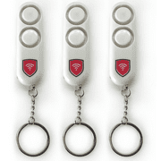 SafeAlarm (3-Pack) The Personal Self-Defense Safety Alarm Keychain |Loud 140DB Dual Alarm Siren Heard up to 600 ft/185 Meters Away | Emergency Safety Alarm for Women, Men, Children, Elderly