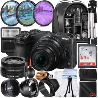 Nikon Z30 Mirrorless Camera with 16-50mm Lens, 128GB Card