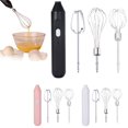thumbnail image 1 of Clearance! Mini Hand Mixer Handheld Kitchen Mixer Egg Beater Usb Rechargeable Hand Mixer For Baking Cake Egg White Yeast Dough Include 3 Stainless Whisk, 1 of 9