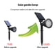 thumbnail image 5 of Lámpara solar de 12 LED Foco de césped al aire libre Luz de enchufe de tierra colorida (Blanco), 5 of 5