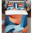 thumbnail image 1 of 3D Rojo Azul Espacio Geometría Funda de edredón Set Ropa de cama Set Funda nórdica Fundas de almohada, 1 of 3