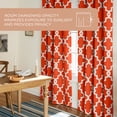 thumbnail image 6 of TOWN & COUNTRY EVERYDAY Ironwork Geo Trellis Sateen Indoor Curtains, Room Darkening Blackout, Grommet Top, Energy Efficient, 2-Pack Set, 52"x108", Mecca Orange, 6 of 10