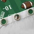 thumbnail image 4 of Manfei Rugby Sport Blackout Curtains Set of 2 (52x84 Each),Boys Rugby Game Lovers Window Curtains,Green Brown Curtains and Drapes For Boys Kids,Ultra Soft Home Decor, 4 of 6
