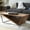 Brown Diagonal Open Frame Solid Geometric Rectangle 45" x 24" x 16", variant on DecMode 57" x 30" Brown Wood Diagonal Open Frame Console Table with Grey Metal Base, 1-Piece