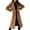 Khaki, variant on comerut Women Overcoat Long Sleeves Double Buttons Lapel Notch Collar Thick Warm Cardigan Pockets Women Winter Coat for Dating