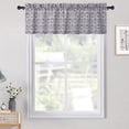 thumbnail image 5 of Valances for Windows, Polyester Kitchen Curtains with Geometric Print, Farmhouse Short Curtains for Small Window Bathroom Living Room with Rod Pocket, Grey 1 Panel, 5 of 7