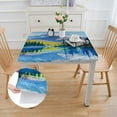 thumbnail image 2 of WYYP Mountain Lake Trees Mountain Range Square Table Cloth 100% Polyester Fiber 46*46, 2 of 8