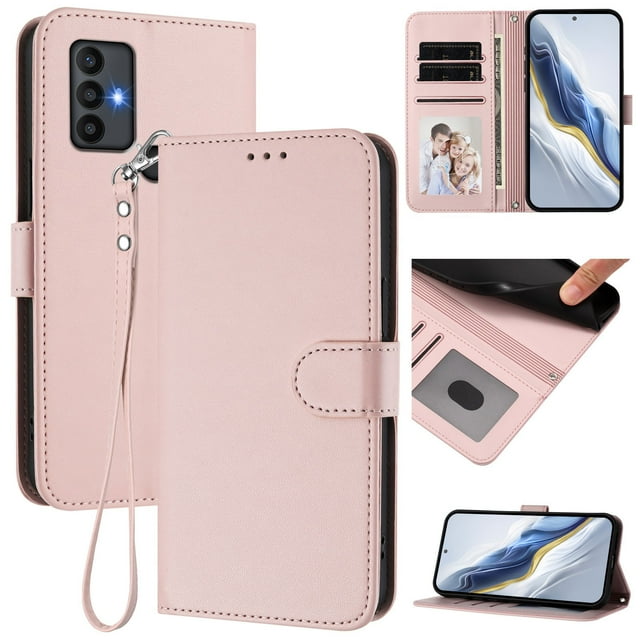 Funda Cartera GANGXUN para TCL 30 SE – Cierre Magnético, Protección RFID, Correa Desmontable, Compatible con Carga Inalámbrica