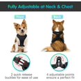thumbnail image 4 of For Large Dogs Anti Pull Harness No Pull Safety Harness Dogs Chest Harness Soft Padded Breathable, Black, M, 4 of 5