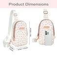 thumbnail image 4 of Jessica Simpson One Strap Mini Crossbody Sling Bag Backpack for Women with Adjustable Shoulder Strap in White & Pink Hearts, 4 of 7