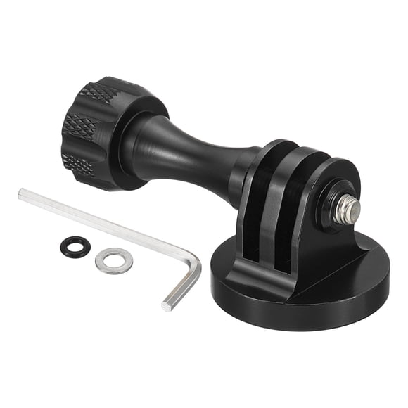 Unique Bargains 1/4' Thread Action Camera Tripod Adapter Aluminum Tripod Mount Adapter with Thumbscrew Style 1, Black