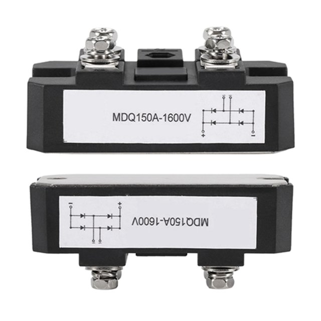 Puente Electrónico de Diodo Rectificador de Potencia 1 Pieca Rectificador de Puente de Diodo Monofásico Negro 150a