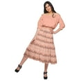 thumbnail image 2 of Moomaya Printed Skirt For Women Flared Elastic Pull-On Waist Ladies Skirt, 2 of 5