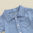 thumbnail image 5 of Mikilon 0-6 Months Baby Boys Jumpsuit Summer Short Sleeve Rompers Solid Color Button Down One-Pieces, 5 of 7