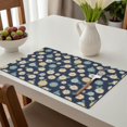 thumbnail image 6 of Placemat, Pioneer Flower Floral Print Pattern Place Mats Table Mat Set Of 2, PVC Washable Placemats for Party Kitchen Dining Decoration, 18x12 Inch, Fade Resistant, 6 of 6
