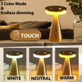 thumbnail image 4 of SHIBA-Portable Metal LED Lamp, Cordless Metal Lamp, Touch Control Charging Lamp, Level 3 Brightness Room Decoration Lamp, Bedside Lamp (Rose Gold), 4 of 4