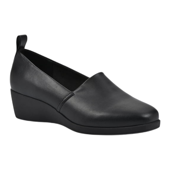 Aerosoles Women's Comfortable Women's Stretch Faux Leather Wedge Shoe, Wide Width