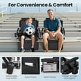 thumbnail image 2 of Foldable Stadium Seat Portable Folding Stadium Chairs Padded Bleacher Seat Cushion Bleacher Chair with Armrest and Cup Holder, 2 of 8
