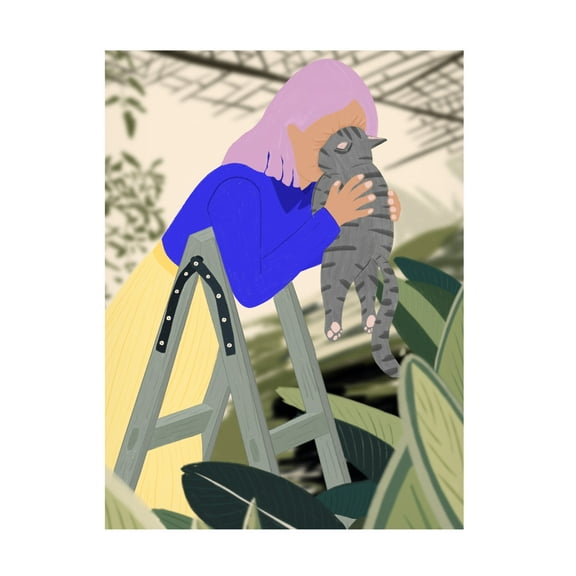 Trademark Fine Art Jota de jai Hi Kitty, I love you! Canvas Wall Art