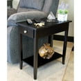 thumbnail image 3 of Casual Contemporary Living 2-Tier Solid Acacia Recliner Table with Drawer - Black, 3 of 7
