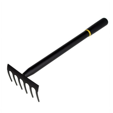 AOOOWER Garden Hand Rake - 6 Tines Metal Garden Cultivator Rake Small Tiller Tools with High Carbon Steel Heads for Planting