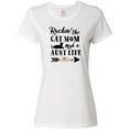 thumbnail image 3 of Inktastic Rockin' the Cat Mom and Aunt Life Women's T-Shirt, 3 of 5