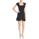 thumbnail image 1 of Parker Vestido acampanado con ribete de volantes para mujer, negro, 4, 1 of 1