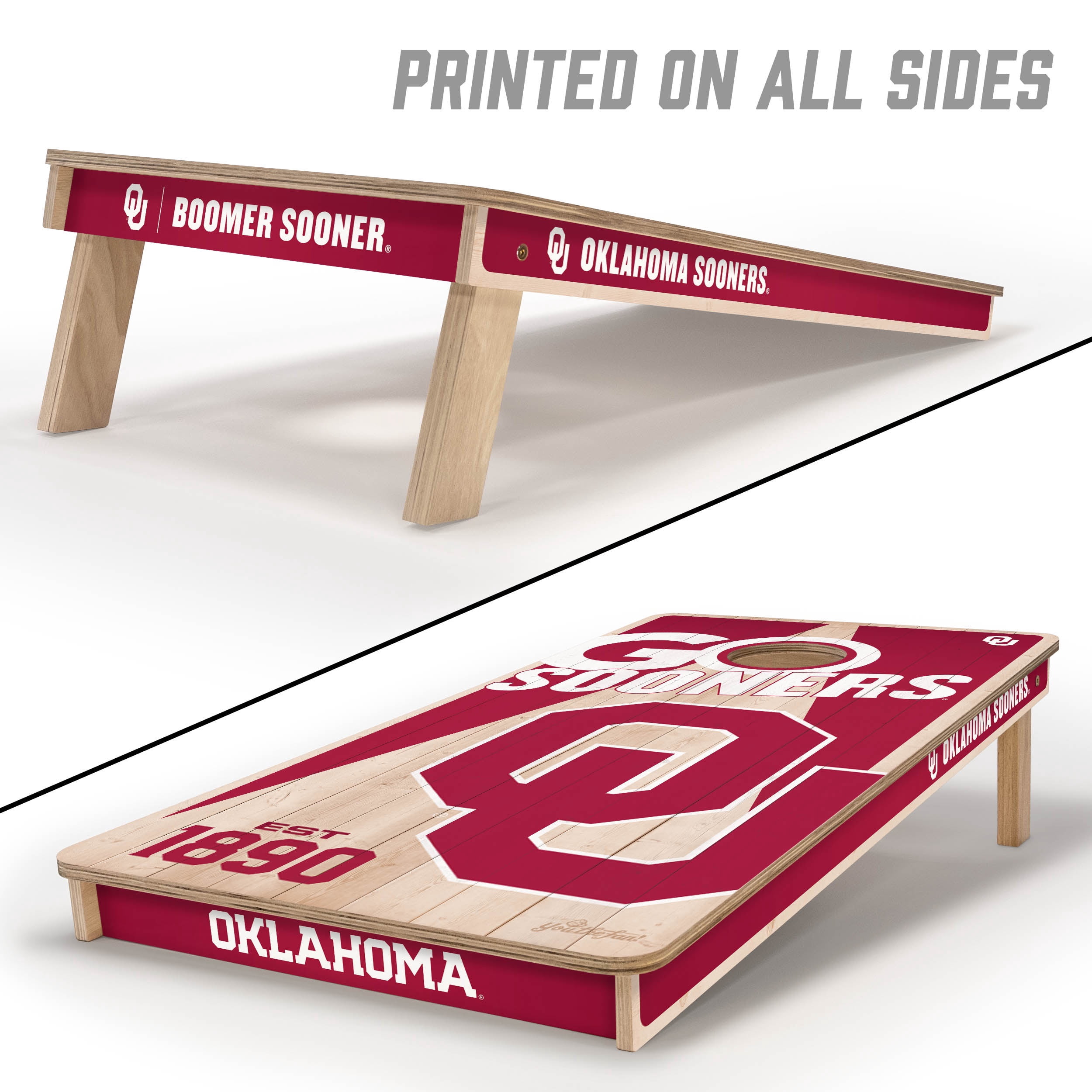 YouTheFan NCAA Oklahoma Sooners 2' x 4' Cornhole Game No Bags