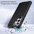 thumbnail image 4 of I-HONVA For Samsung Galaxy S25 Ultra Case Compatible with MagSafe,3-Layer Military Grade Drop Protection Anti-Slip Rugged Shockproof Dustproof Protection 6.8 inch Phone Case,Full Black, 4 of 7