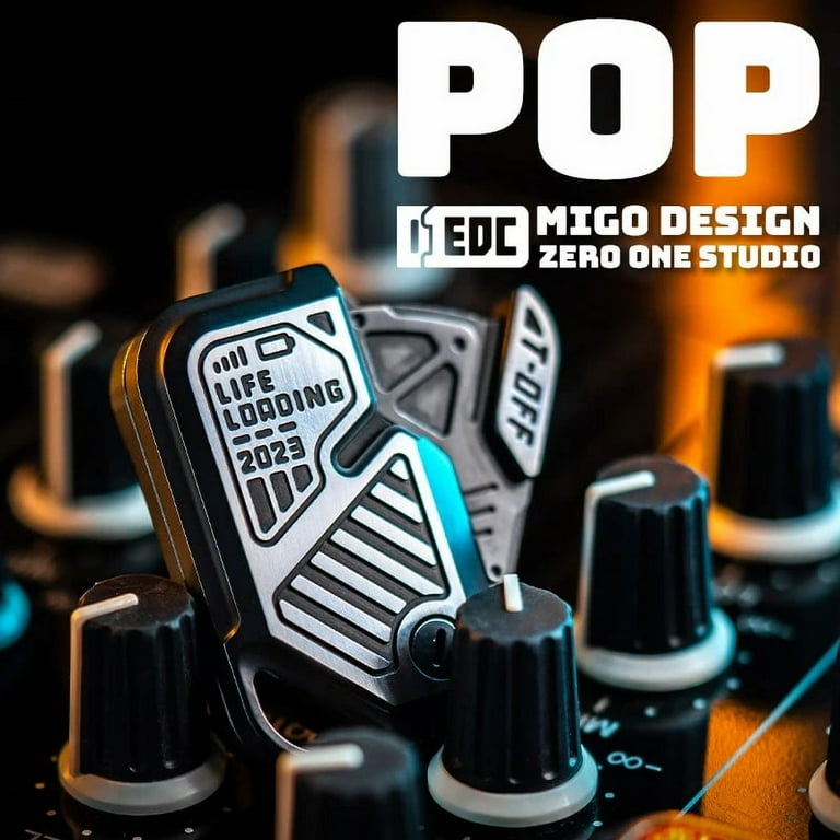 スライダー トイ フィジェット POP EDC ONE ZERO 01 チタン Decompression Coin Haptic Fidget POP EDC One Zero Slider Fidget その他