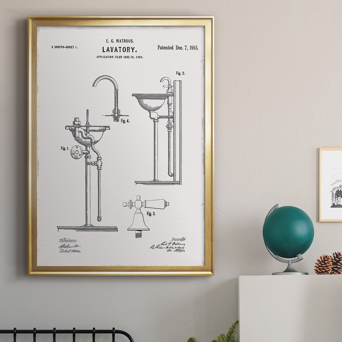 Vintage Sink II Premium Classic Framed Print - Ready to Hang