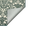 thumbnail image 5 of My Texas House Green Floral Faux Fur Washable Indoor Area Rug, 7'6" x 10', 5 of 5