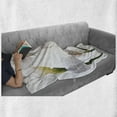 thumbnail image 6 of Flower Soft Flannel Fleece Blanket, Flourishing Calla Lilies on White Fresh Spring Bouquet Gentle Nature Theme, Cozy Plush for Indoor and Outdoor Use, 50" x 60", Green White Yellow, by Ambesonne, 6 of 6