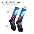thumbnail image 2 of Lsque Artistic Moon Rose Pattern Sport Compression Socks for Men & Women 15-20 mmHg Knee High Nurse Pregnant Running Medical and Travel Athletic, 2 of 6