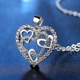thumbnail image 1 of Up to 65% Off Heart Necklace Christmas Gift Hollow Creative Heart Wrapped Heart Necklace Jewelry Diamond Heartbeat Necklace Gift For Friendship Necklace Rings Earring Jewelry on Clearance, 1 of 6