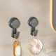 thumbnail image 4 of Vacuum Suction Cup Hook | Strong Wall Mount Towel & Cloth Organizer | No-Trace Plastic Holder | Bathroom Kitchen Multi-Purpose | Black/White/Gray | 4.3"x2.1"x1.9" | 1 Pack, 4 of 6