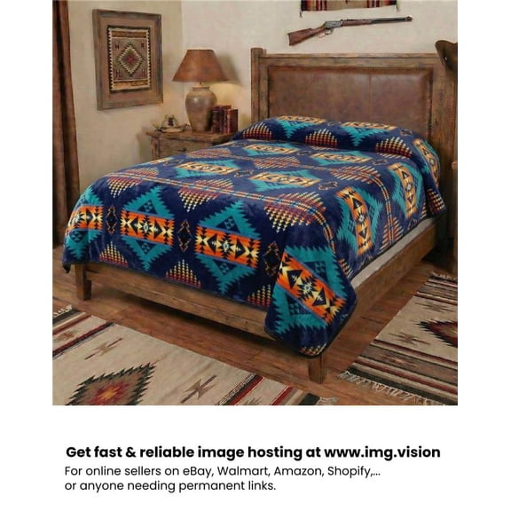 King Size 2ply Flannel Blanket,Midnight Blue