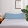 thumbnail image 4 of Royale Linens Body Pillow Cover - Double Brushed 1800 Microfiber - 20"x54" with Hidden Zipper Closure - Wrinkle & Fade Resistant - Super Soft Body Pillowcase (Lake Blue, Pack of 2), 4 of 9