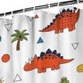 thumbnail image 3 of White Desert Elements Dinosaurs Pattern Shower Curtain 84"x72" ,Bathroom Decorative Shower Curtains Set with 12 Hooks,Modern Waterproof Washable Shower Curtain, 3 of 6