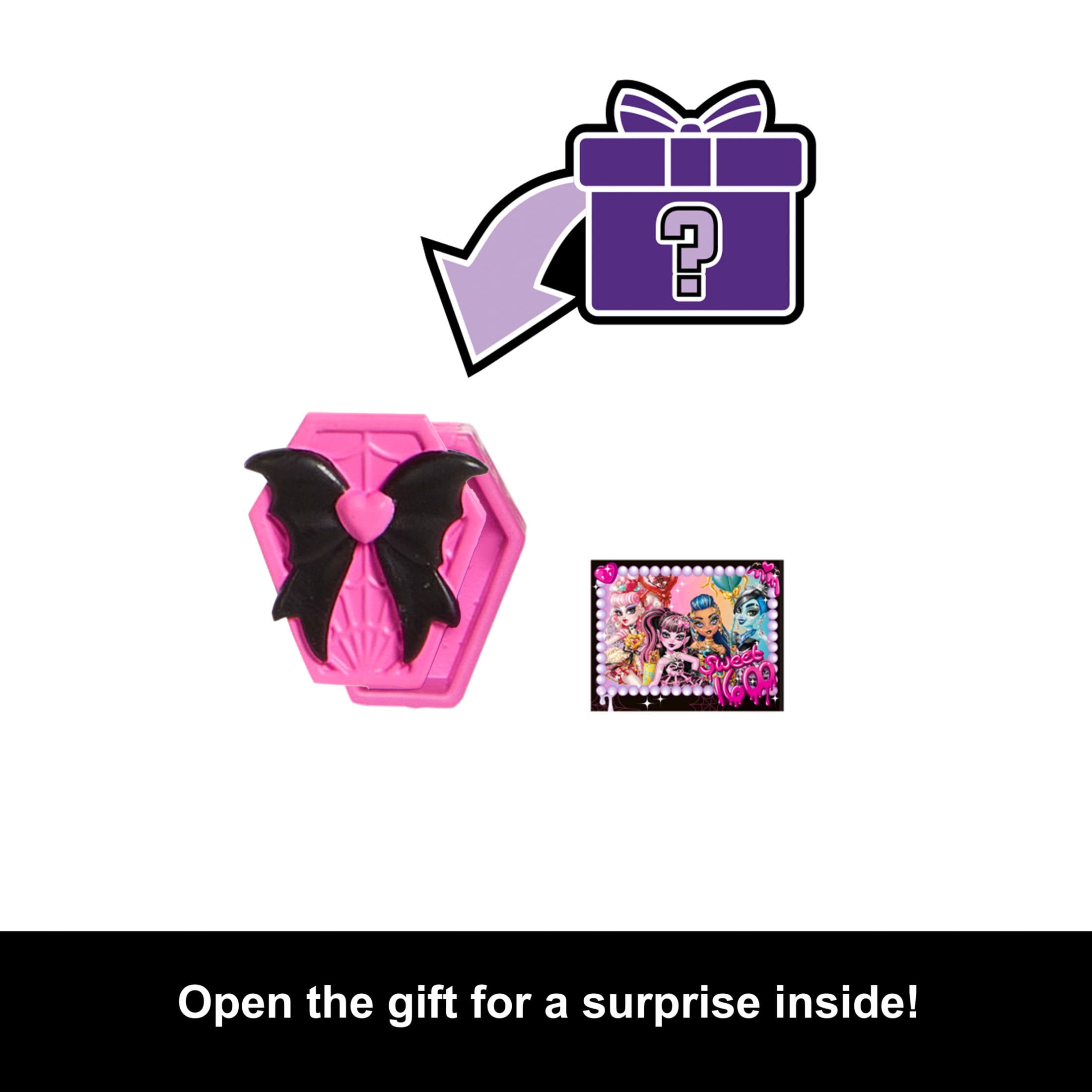 Monster High Scary Sweet Birthday Draculaura Doll in Party Dress with Balloon & Gift