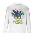 thumbnail image 5 of TIMIFIS Mardi Gras Chemises à Manches Longues pour Hommes Mode Carnaval Imprimé Col Rond Sim T-Shirt Tops de Fête, 5 of 5