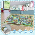 thumbnail image 4 of Ythropon Kids Rug Car Play Mat 5.2'x3.3',Train Track Kids Carpet Playmat Rug for Toy Cars,Non-Slip Educational Learning Road Play Rugs,Washable City Map Carpet Mat for Kids Room Bedroom,Sky Blue, 4 of 7